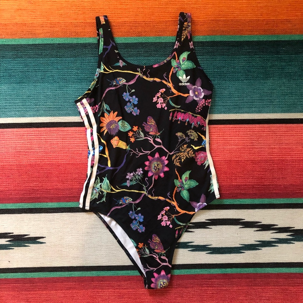 Adidas Originals 3 Stripes Floral Bodysuit